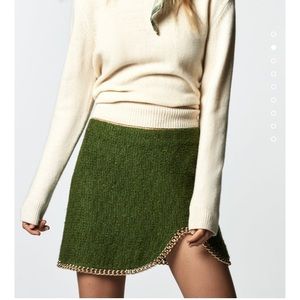 ZARA green chain mini skirt- NEVER WORN!
